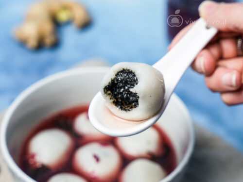 🥢 Tangyuan palline di riso glutinoso al sesamo nero